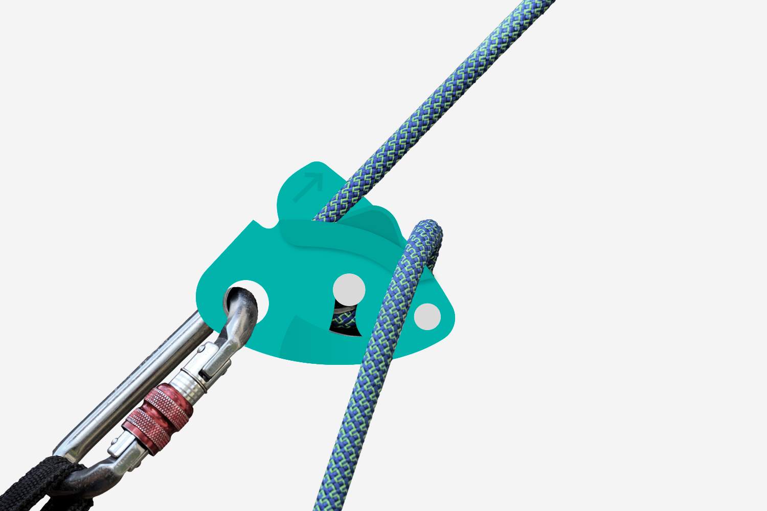 Dispositif D'assurage Anti-panique Pour Corde 9-12mm - VS-210, Alu, Bleu